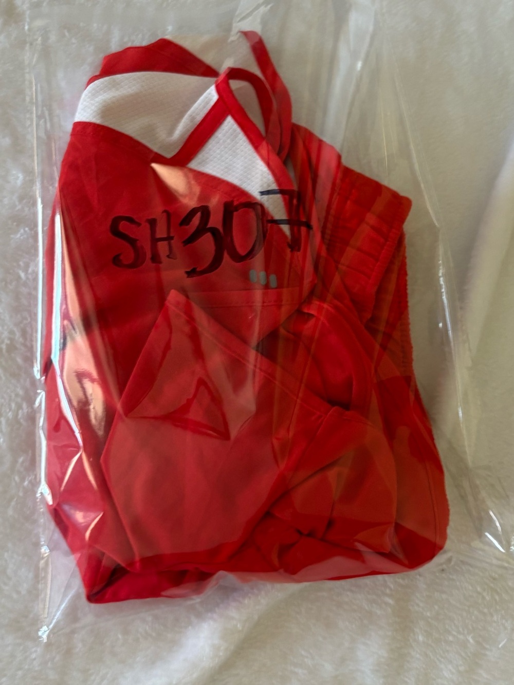 bcg Red Women's Athletic Running Shorts - Picture 4 of 4
